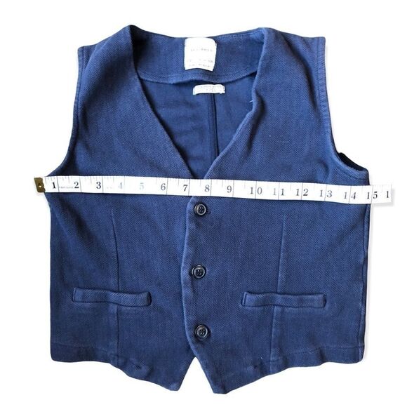 3/$25 ZARA KIDS BLUE HERRINGBONE VEST WAISTCOAT FOR BOYS 9-10Y - Picture 10 of 12